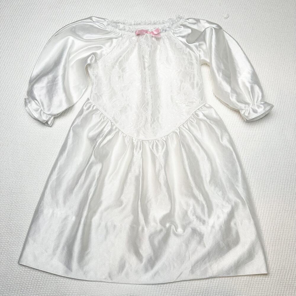 Vintage Candlesticks Union Made Satin Nightgown